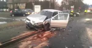 Wypadek w Miedźnej - 16.02.2017
