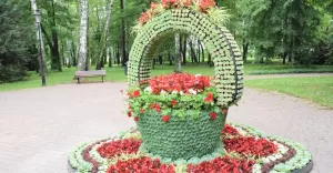 [ZDJĘCIA] Figury kwiatowe i nasadzenia w Goczałkowicach-Zdroju