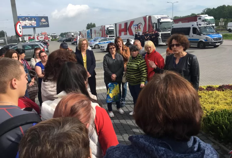 Protest pracowników pod zakładami mięsnymi w Pszczynie i Goczałkowicach-Zdroju - 28.05.2019