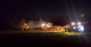Pożar słomy w Krzyżowicach - 02.10.2016